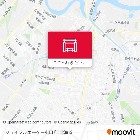 ジョイフルエーケー屯田店地図