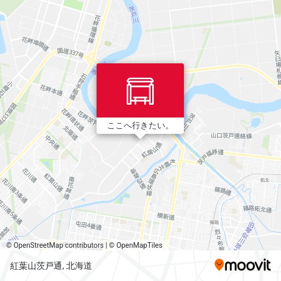 紅葉山茨戸通地図