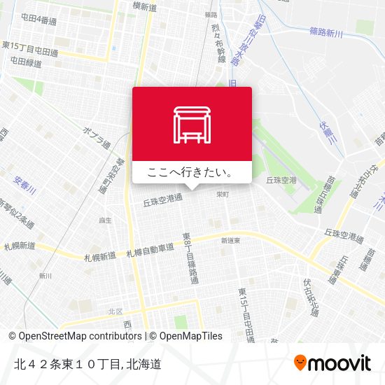 北４２条東１０丁目地図