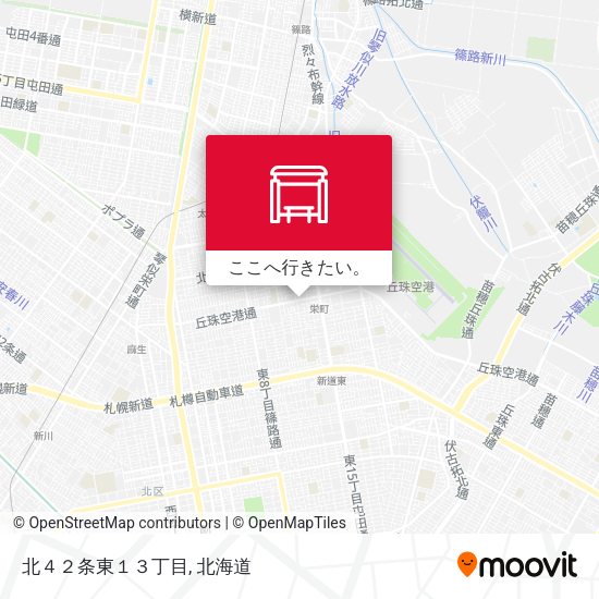 北４２条東１３丁目地図