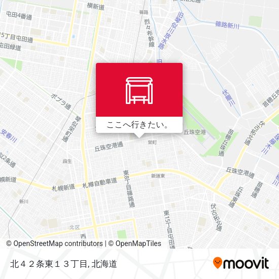 北４２条東１３丁目地図