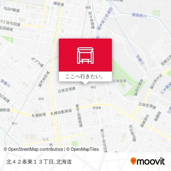 北４２条東１３丁目地図
