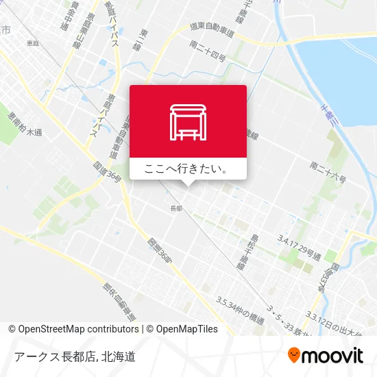 アークス長都店地図
