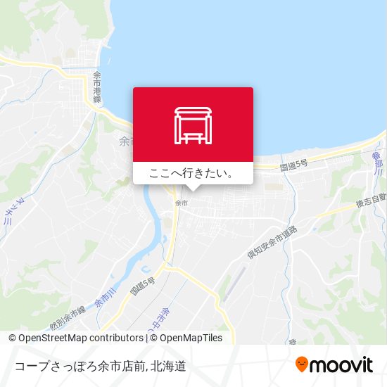 コープさっぽろ余市店前地図