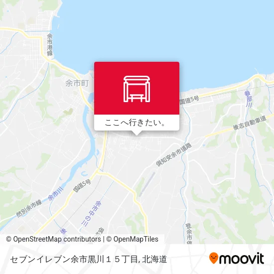 セブンイレブン余市黒川１５丁目地図