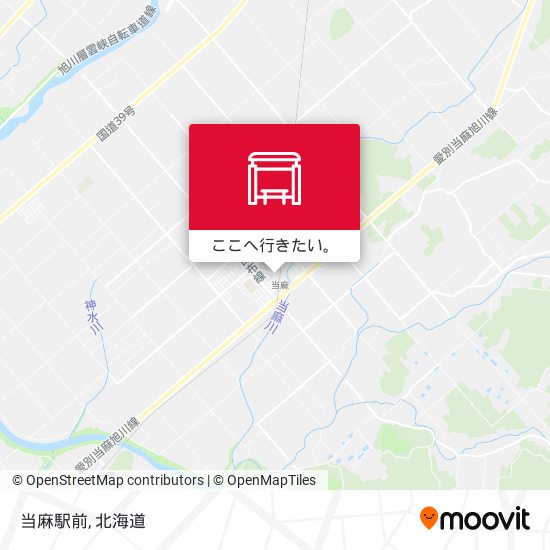 当麻駅前地図