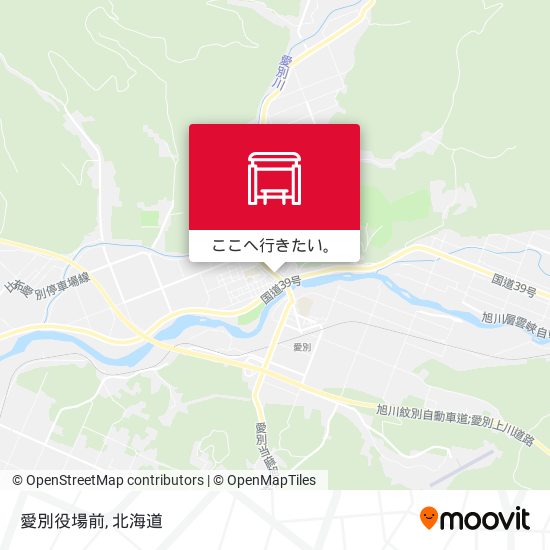 愛別役場前地図