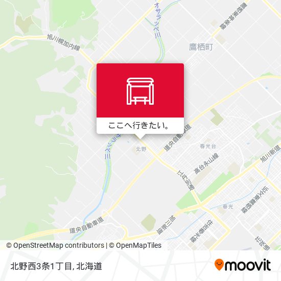 北野西3条1丁目地図