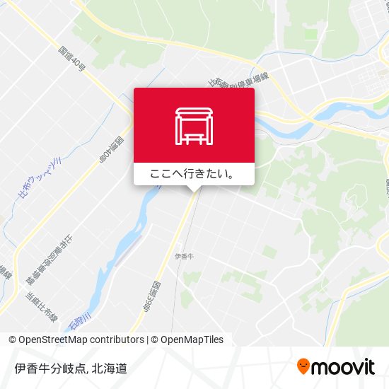 伊香牛分岐点地図