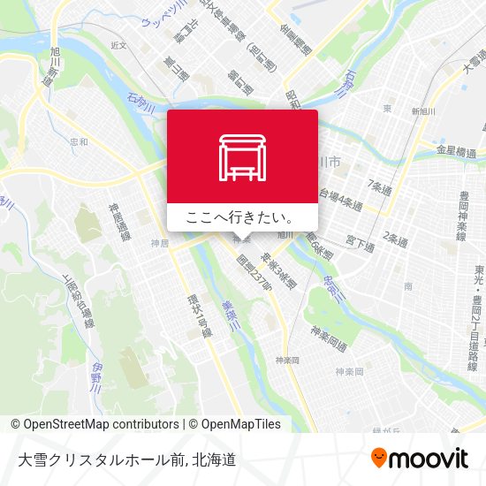 大雪クリスタルホール前地図