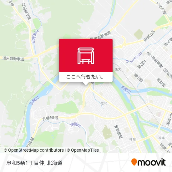 忠和5条1丁目仲地図