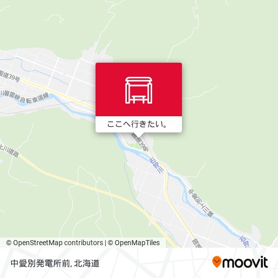 中愛別発電所前地図