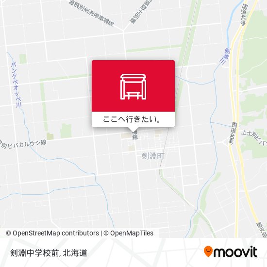 剣淵中学校前地図
