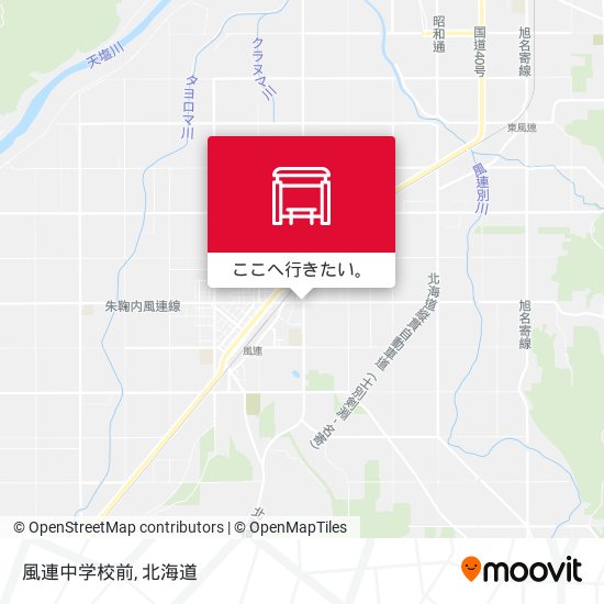 風連中学校前地図