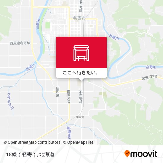 18線（名寄）地図