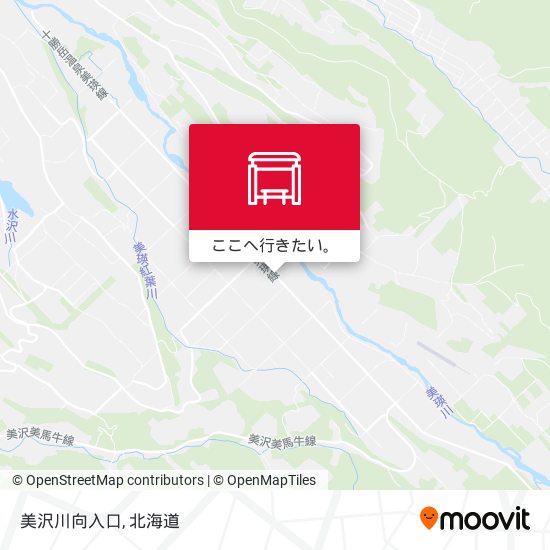 美沢川向入口地図