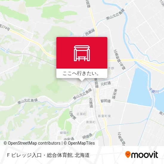 Ｆビレッジ入口・総合体育館地図