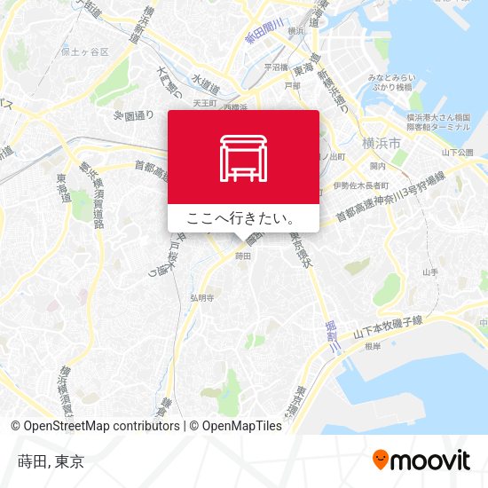 蒔田地図
