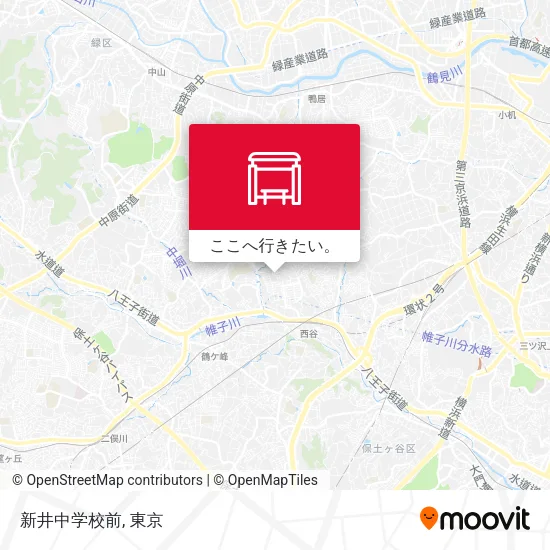 新井中学校前地図