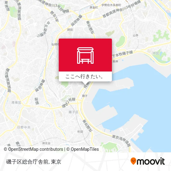 磯子区総合庁舎前地図