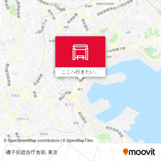 磯子区総合庁舎前地図