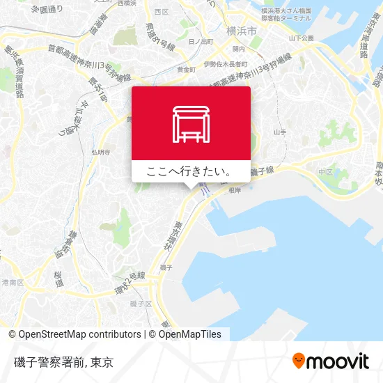 磯子警察署前地図