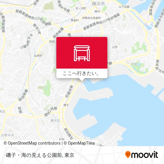 磯子・海の見える公園前地図
