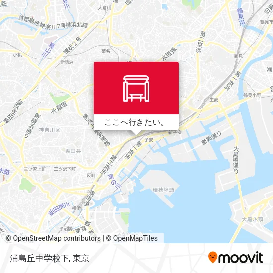 浦島丘中学校下地図