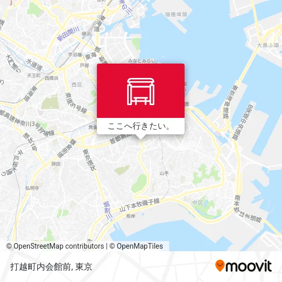 打越町内会館前地図