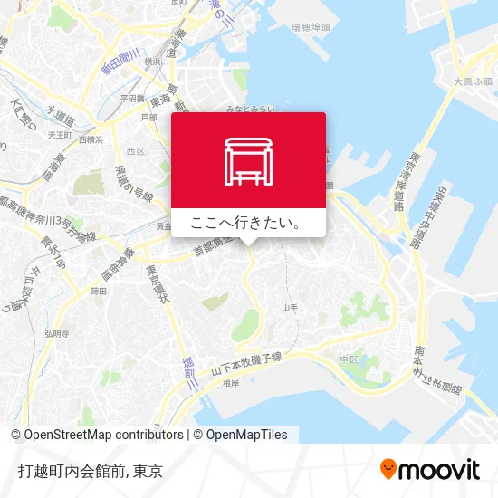 打越町内会館前地図
