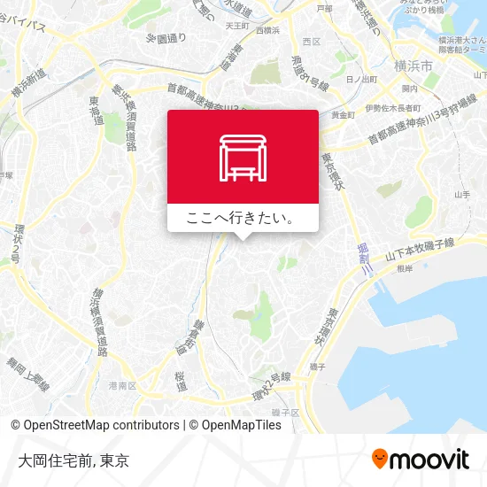 大岡住宅前地図