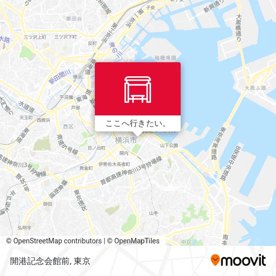開港記念会館前地図