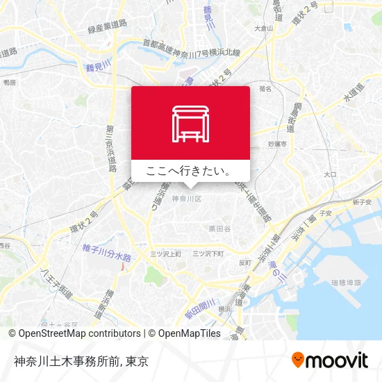 神奈川土木事務所前地図