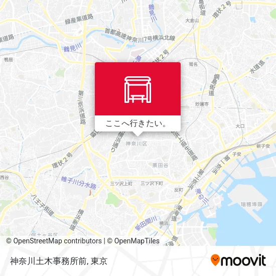 神奈川土木事務所前地図