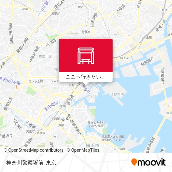 神奈川警察署前地図