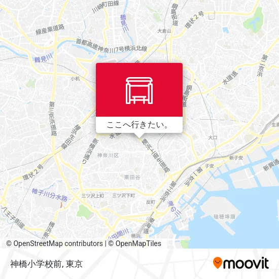 神橋小学校前地図