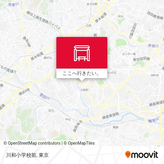 川和小学校前地図