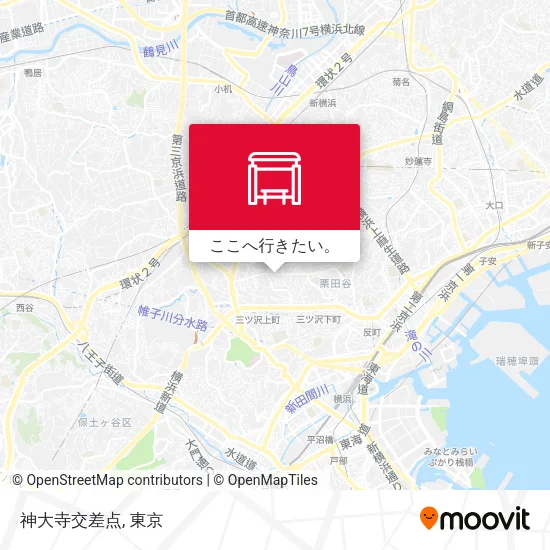 神大寺交差点地図