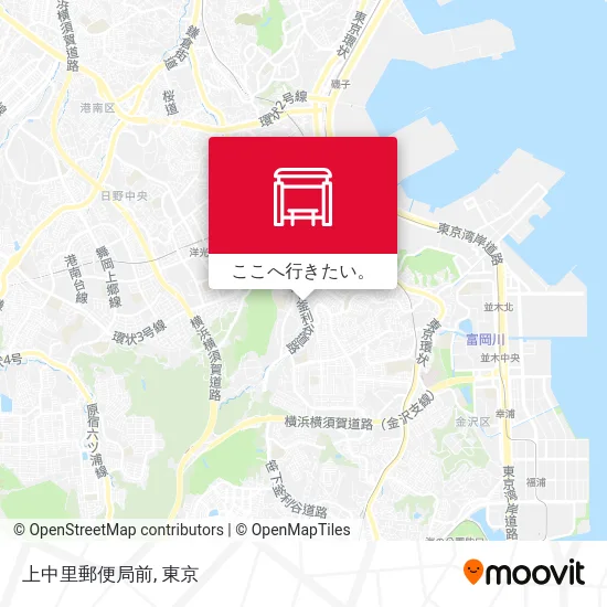 上中里郵便局前地図