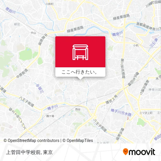 上菅田中学校前地図