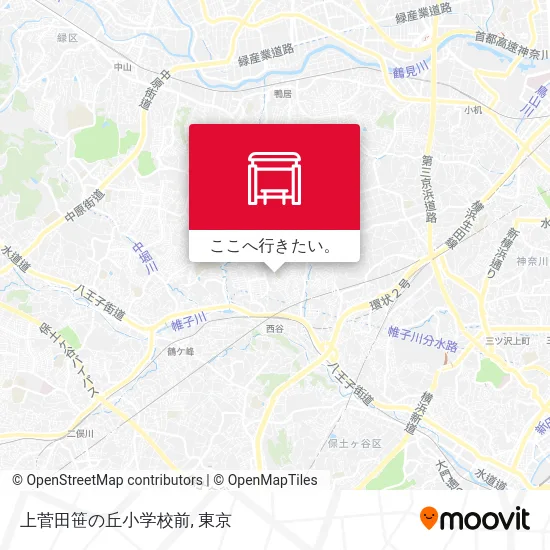 上菅田笹の丘小学校前地図