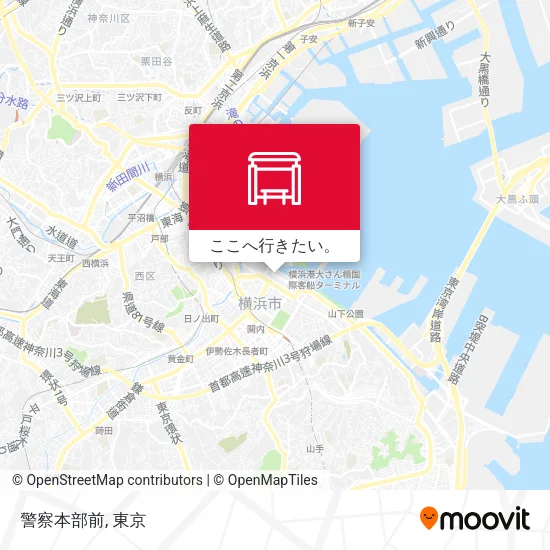 警察本部前地図