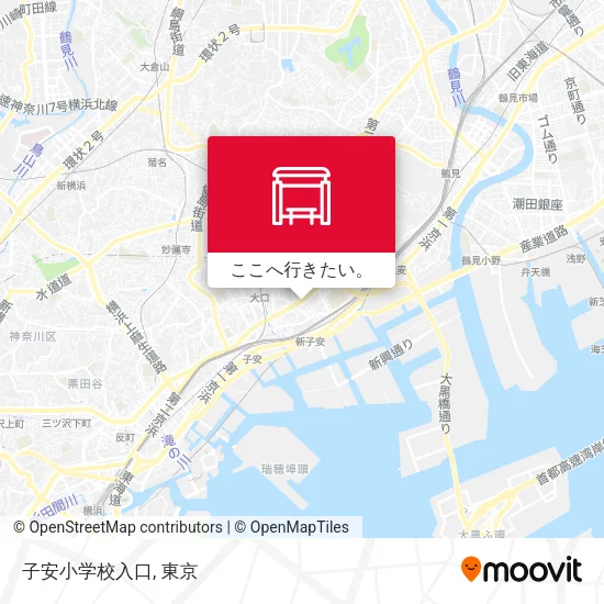 子安小学校入口地図