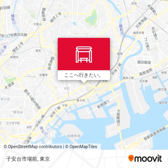 子安台市場前地図