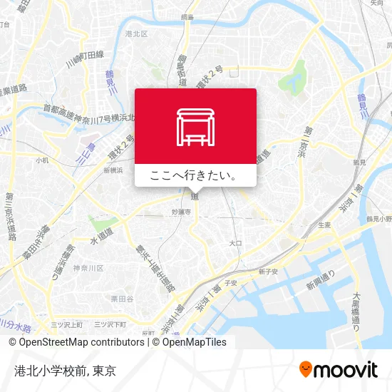 港北小学校前地図