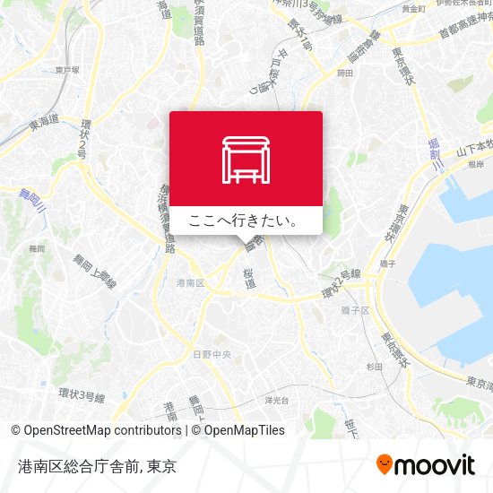 港南区総合庁舎前地図
