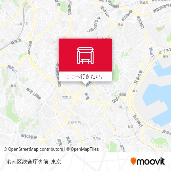 港南区総合庁舎前地図