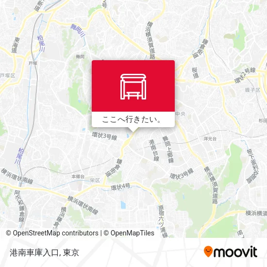 港南車庫入口地図