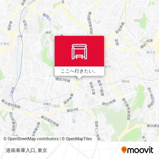 港南車庫入口地図