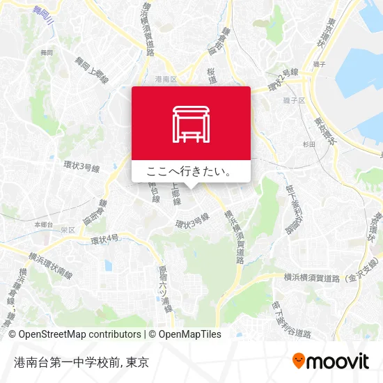 港南台第一中学校前地図